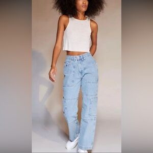 urban outfitters ragged cargo  jeans 24”